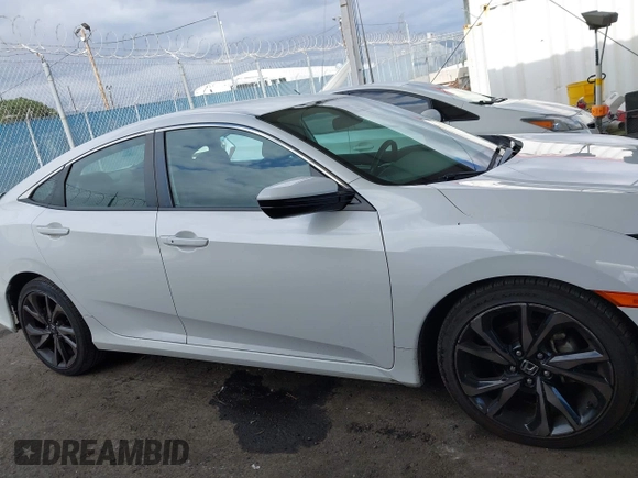 2019 Honda Civic Sedan Sport with VIN 2HGFC2F85KH539451, listed as a IAAI auction lot 42047385 with 312,478 mi miles. Bid and sale history available at carsss.com. Image 13.