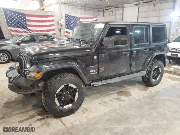 2020 Jeep Wrangler Unlimited North Edition with VIN 1C4HJXEN7LW127892, listed as a Copart auction lot 88879245 with 93,651 mi miles and Salvage Title. Bid and sale history available at carsss.com. Image 1.