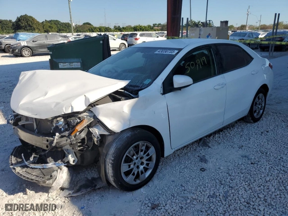 2016 Toyota Corolla L with VIN 2T1BURHE9GC501454, listed as a Copart auction lot 43030733 with 50,919 mi miles and Salvage Title. Bid and sale history available at carsss.com. Image 1.