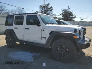 2021 Jeep Wrangler Unlimited Sport Altitude with VIN 1C4HJXDG2MW507355, listed as a Copart auction lot 45525405 with 22,511 mi miles and Salvage Title. Bid and sale history available at carsss.com. Image 4.