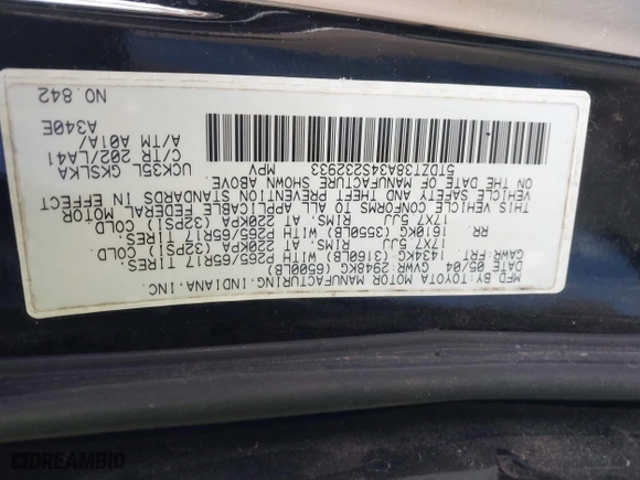 2004 Toyota Sequoia Limited with VIN 5TDZT38A34S232933, listed as a IAAI auction lot 41385987 with 232,429 mi miles. Bid and sale history available at carsss.com. Image 9.