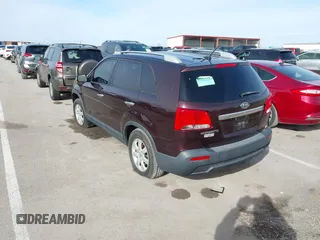 2012 Kia Sorento LX with VIN 5XYKT4A60CG232476, listed as a IAAI auction lot 41545100 with 200,858 mi miles. Bid and sale history available at carsss.com. Image 3.