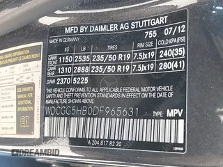 2013 Mercedes-Benz GLK 350 with VIN WDCGG5HB0DF965631, listed as a IAAI auction lot 41318491 with 128,975 mi miles and . Bid and sale history available at DreamBid. Image 9.