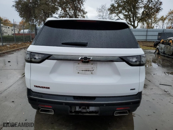 2021 Chevrolet Traverse Premier with VIN 1GNEVKKW1MJ223093, listed as a Copart auction lot 82412054 with 50,026 mi miles and Salvage Title. Bid and sale history available at carsss.com. Image 6.