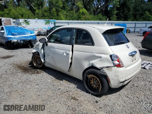 2013 FIAT 500 Pop with VIN 3C3CFFARXDT543669, listed as a Copart auction lot 64360145 with 107,481 mi miles and Salvage title. Bid and sale history available at DreamBid. Image 2.