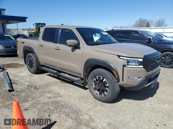 2024 Nissan Frontier Pro-4X with VIN 1N6ED1EK7RN610467, listed as a Copart auction lot 50138015 with 24,723 mi miles and Salvage title. Bid and sale history available at DreamBid. Image 4.