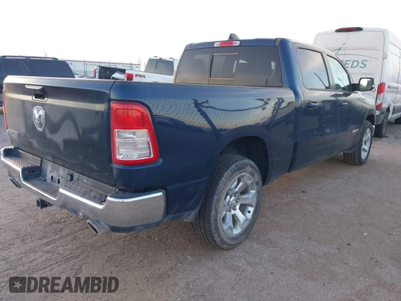 2022 Ram 1500 Big Horn with VIN 1C6RREMT1NN261444, listed as a IAAI auction lot 41811390 with 68,383 mi miles. Bid and sale history available at carsss.com. Image 4.