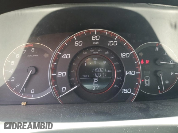 2013 Honda Accord Sport with VIN 1HGCR2F59DA122004, listed as a Copart auction lot 54214505 with 149,821 mi miles and Clean Title. Bid and sale history available at DreamBid. Image 9.