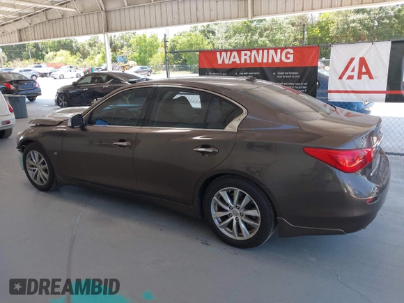 2015 Infiniti Q50 Premium with VIN JN1BV7AP4FM330386, listed as a IAAI auction lot 42028771 with 75,533 mi miles. Bid and sale history available at carsss.com. Image 15.