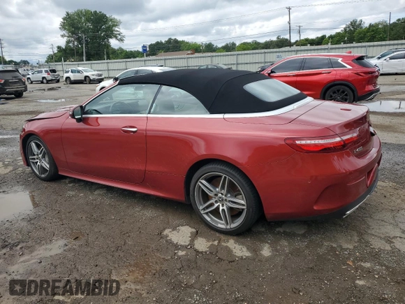 2018 Mercedes-Benz E 400 with VIN WDD1K6FB6JF062324, listed as a Copart auction lot 58595125 with 47,570 mi miles and Salvage title. Bid and sale history available at DreamBid. Image 2.