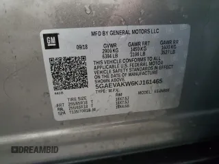 2019 Buick Enclave Essence with VIN 5GAEVAKW6KJ161465, listed as a Copart auction lot 54050365 with 143,698 mi miles and Salvage Title. Bid and sale history available at DreamBid. Image 13.