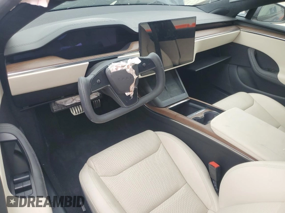 2022 Tesla Model S with VIN 5YJSA1E5XNF474238, listed as a Copart auction lot 54220115 with Not provided miles and Salvage title. Bid and sale history available at DreamBid. Image 8.