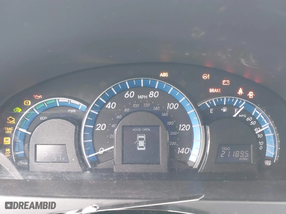 2013 Toyota Camry Hybrid LE with VIN 4T1BD1FK1DU091687, listed as a IAAI auction lot 42046450 with 211,895 mi miles. Bid and sale history available at carsss.com. Image 7.