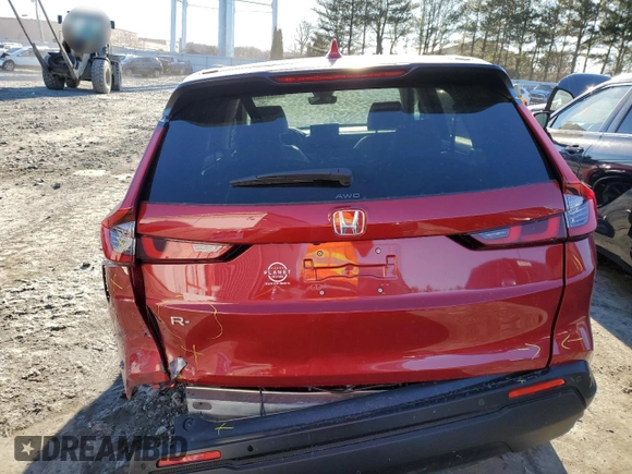 2025 Honda CR-V EX-L with VIN 2HKRS4H79SH424874, listed as a Copart auction lot 41631625 with Not Provided miles and Salvage Title. Bid and sale history available at DreamBid. Image 6.