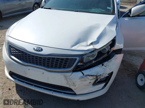 2015 Kia Optima Hybrid EX with VIN KNAGN4AD0F5085164, listed as a IAAI auction lot 41940584 with 129,841 mi miles. Bid and sale history available at carsss.com. Image 6.