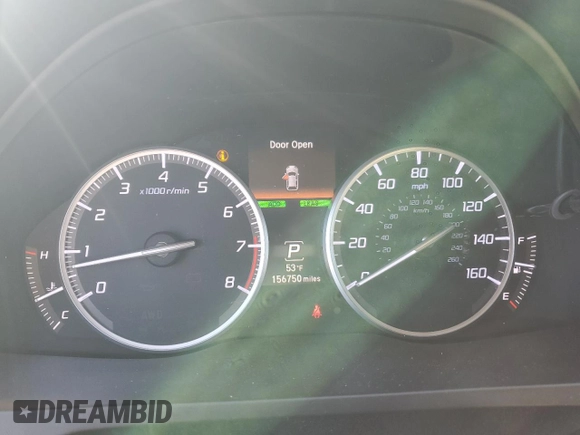 2016 Acura RDX Advance Pkg with VIN 5J8TB3H72GL008105, listed as a Copart auction lot 83442234 with 156,750 mi miles and Salvage Title. Bid and sale history available at carsss.com. Image 9.