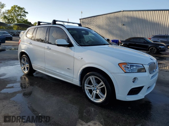 2013 BMW X3 xDrive35i with VIN 5UXWX7C54DL980857, listed as a Copart auction lot 52776115 with 88,363 mi miles and Salvage Title. Bid and sale history available at DreamBid. Image 4.