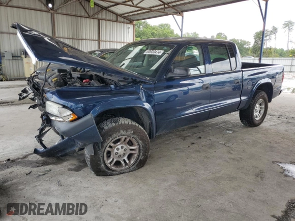 2004 Dodge Dakota Sport with VIN 1D7HG38N14S510552, listed as a Copart auction lot 63930474 with 111,011 mi miles and Salvage Title. Bid and sale history available at carsss.com. Image 1.