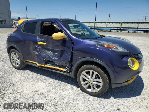 2015 Nissan Juke S with VIN JN8AF5MV3FT557406, listed as a Copart auction lot 60941155 with 124,884 mi miles and Salvage title. Bid and sale history available at DreamBid. Image 4.