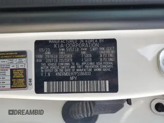 2023 Kia Sorento SX Prestige with VIN KNDRMDLH7P5186833, listed as a Copart auction lot 52779195 with 17,616 mi miles and Salvage title. Bid and sale history available at DreamBid. Image 14.