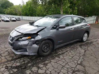 2018 Nissan LEAF S with VIN 1N4AZ1CP0JC303231, listed as a Copart auction lot 56769885 with 55,229 mi miles and Salvage title. Bid and sale history available at DreamBid. Image 1.