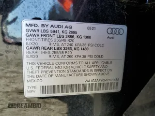 2021 Audi Q5 Premium z VIN WA1G2AFY0M2101488, wystawiony jako Copart lot #44861255 z przebiegiem 16 287 mil mil oraz Szkoda całkowita • Salvage title. Historia ofert i sprzedaży dostępna na DreamBid. Obrazek 15.