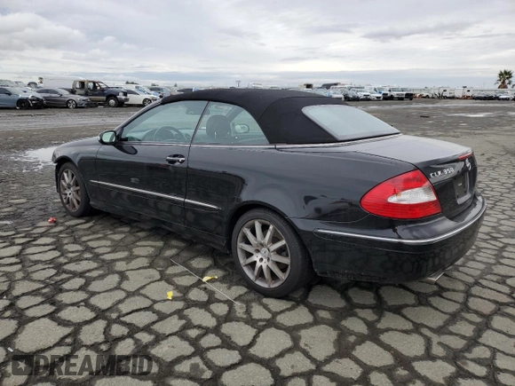 2007 Mercedes-Benz CLK 350 with VIN WDBTK56F27F207673, listed as a Copart auction lot 82643764 with 84,260 mi miles and Salvage Title. Bid and sale history available at DreamBid. Image 2.