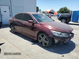 2016 Honda Accord Sport with VIN 1HGCR2F55GA051470, listed as a Copart auction lot 61557005 with 79,305 mi miles and Salvage title. Bid and sale history available at DreamBid. Image 4.