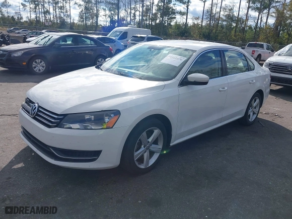 2013 Volkswagen Passat SE w/Sunroof with VIN 1VWBH7A30DC080176, listed as a IAAI auction lot 40941070 with 155,815 mi miles. Bid and sale history available at carsss.com. Image 2.
