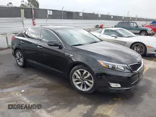 2014 Kia Optima SXL Turbo with VIN 5XXGR4A6XEG316753, listed as a IAAI auction lot 42094358 with 89,912 mi miles and . Bid and sale history available at DreamBid. Image 1.