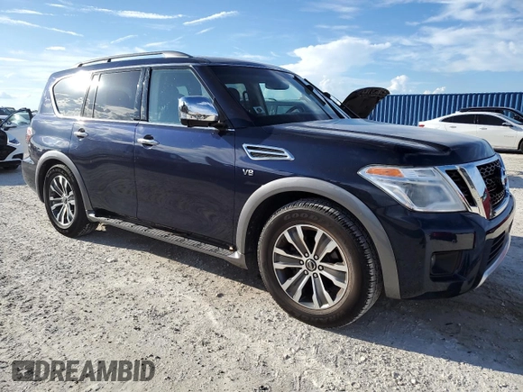 2017 Nissan Armada SL with VIN JN8AY2NC6H9511168, listed as a Copart auction lot 73831634 with Not Provided miles and Salvage Title. Bid and sale history available at carsss.com. Image 4.