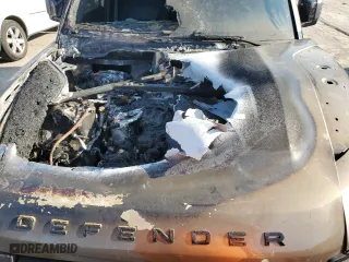 2020 Land Rover Defender HSE with VIN SALE97EU5L2018799, listed as a Copart auction lot 68971634 with 0 mi miles and Salvage Title. Bid and sale history available at carsss.com. Image 12.