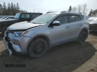 2018 Toyota RAV4 LE with VIN 2T3BFREV9JW754527, listed as a Copart auction lot 48119415 with 217,777 mi miles and Salvage Title. Bid and sale history available at carsss.com. Image 1.