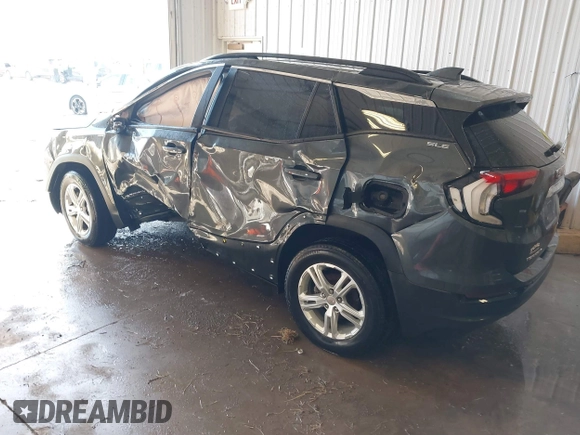 2021 GMC Terrain SLE with VIN 3GKALTEV7ML325517, listed as a IAAI auction lot 41541669 with 33,761 mi miles and . Bid and sale history available at carsss.com. Image 3.