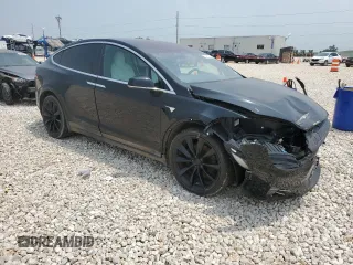2020 Tesla Model X Long Range with VIN 5YJXCBE23LF302660, listed as a Copart auction lot 54181524 with 46,537 mi miles and Salvage Title. Bid and sale history available at DreamBid. Image 4.