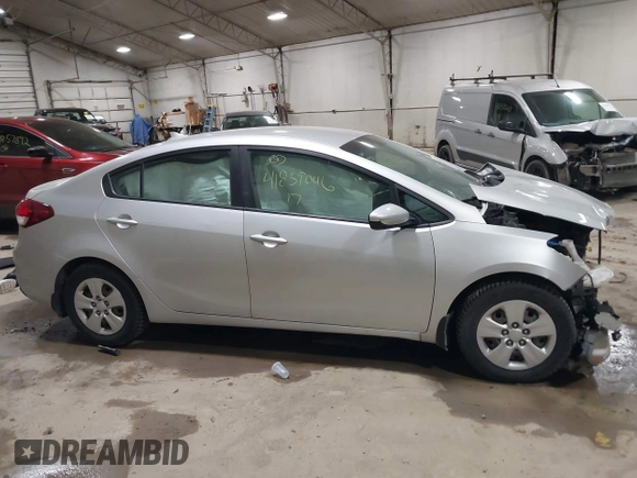 2017 Kia Forte LX with VIN 3KPFK4A78HE141215, listed as a IAAI auction lot 41859046 with 146,810 mi miles. Bid and sale history available at carsss.com. Image 13.