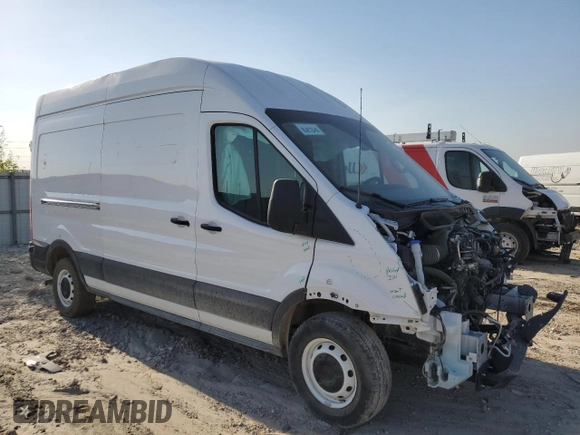 2023 Ford Transit Cargo with VIN 1FTBR1X85PKA18265, listed as a Copart auction lot 46714385 with 62,737 mi miles and Salvage Title. Bid and sale history available at DreamBid. Image 4.