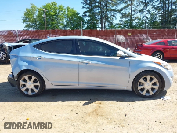 2012 Hyundai Elantra Limited with VIN KMHDH4AEXCU278876, listed as a IAAI auction lot 42007103 with 158,441 mi miles. Bid and sale history available at carsss.com. Image 13.