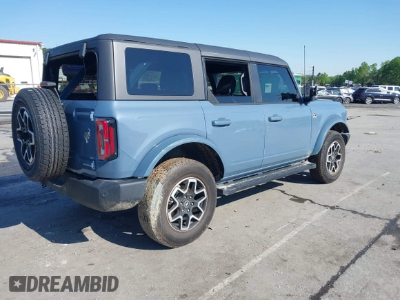 2024 Ford Bronco Outer Banks with VIN 1FMDE8BH8RLB07390, listed as a IAAI auction lot 41984960 with 4,528 mi miles and . Bid and sale history available at DreamBid. Image 4.