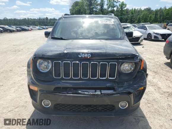 2020 Jeep Renegade Latitude with VIN ZACNJABB2LPL79764, listed as a Copart auction lot 55154135 with 79,101 mi miles and Salvage Title. Bid and sale history available at carsss.com. Image 5.