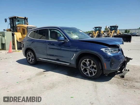 2022 BMW X3 sDrive30i with VIN WBX47DP0XNN158398, listed as a Copart auction lot 49819095 with 53,816 mi miles and Non Repairable. Bid and sale history available at DreamBid. Image 11.