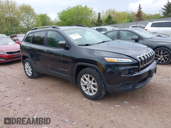 2016 Jeep Cherokee Sport with VIN 1C4PJMAB0GW175813, listed as a IAAI auction lot 42253052 with 98,840 mi miles and . Bid and sale history available at DreamBid. Image 1.