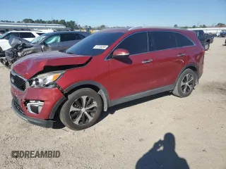 2018 Kia Sorento EX with VIN 5XYPH4A57JG409763, listed as a Copart auction lot 87258384 with 134,296 mi miles and Salvage Title. Bid and sale history available at DreamBid. Image 1.