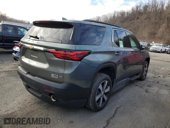 2022 Chevrolet Traverse LT z VIN 1GNERHKW9NJ105351, wystawiony jako Copart lot #56558415 z przebiegiem 25 013 mil mil oraz Szkoda całkowita • Salvage title. Historia ofert i sprzedaży dostępna na DreamBid. Obrazek 3.