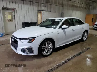2020 Audi A4 Premium Plus with VIN WAUENAF44LN005407, listed as a Copart auction lot 45308035 with 34,403 mi miles and Salvage Title. Bid and sale history available at DreamBid. Image 1.