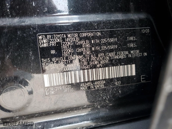 2024 Toyota Venza LE with VIN JTEAAAAH8RJ159640, listed as a Copart auction lot 50432625 with 15,807 mi miles and Salvage Title. Bid and sale history available at carsss.com. Image 16.
