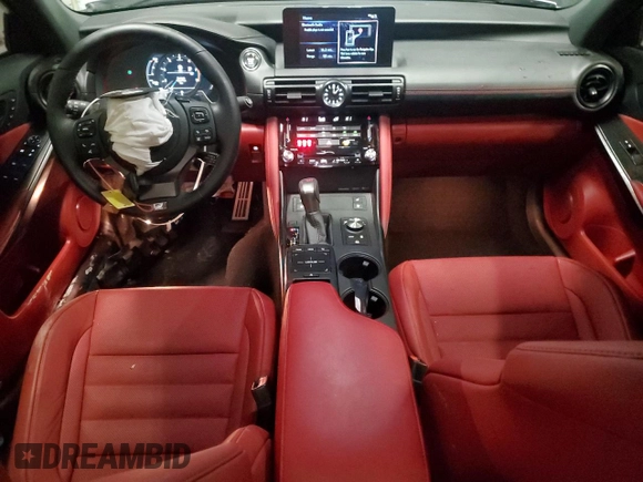 2024 Lexus IS 350 F Sport with VIN JTHGZ1E29R5034442, listed as a Copart auction lot 81814194 with 2,838 mi miles and Salvage title. Bid and sale history available at DreamBid. Image 8.