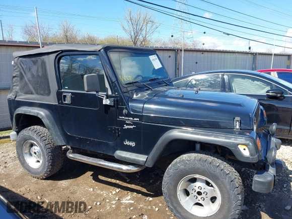 2000 Jeep Wrangler Sport with VIN 1J4FA49S8YP749547, listed as a IAAI auction lot 41861030 with 110,186 mi miles and . Bid and sale history available at DreamBid. Image 13.