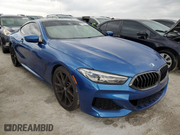 2019 BMW 8 Series M850i xDrive with VIN WBABC4C55KBU96089, listed as a Copart auction lot 77600764 with 25,133 mi miles and Non Repairable. Bid and sale history available at carsss.com. Image 4.