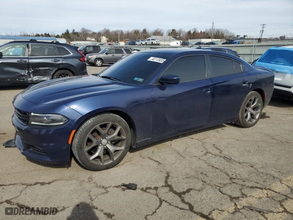 2015 Dodge Charger SXT with VIN 2C3CDXHG9FH832103, listed as a Copart auction lot 46113455 with 165,684 mi miles and Salvage Title. Bid and sale history available at carsss.com. Image 1.